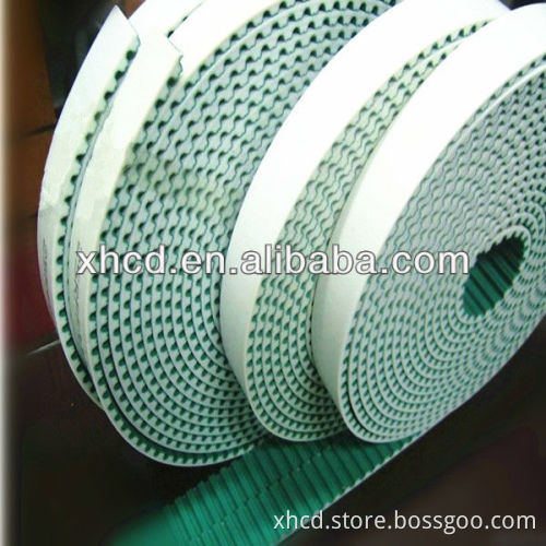 Standard heat resistance PU timing belt with green fabric used for Light Industry(H/L)